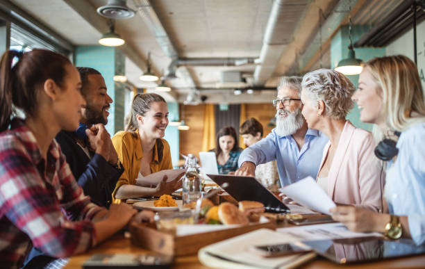 Business People Meeting at a Restaurant